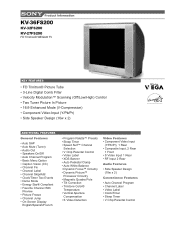 Sony KV-27FS200 Marketing Specifications