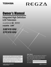 Toshiba 32CV510U Owner's Manual - English