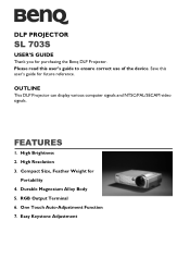 BenQ SL703S User Guide