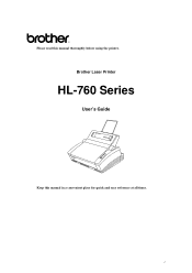 Brother International HL 760 Users Manual - English