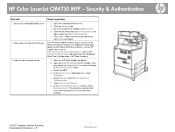 HP CM4730f HP Color LaserJet CM4730 MFP - Job Aid - Security