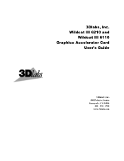 HP X Class 500/550MHz 3Dlabs Wildcat III 6110 user's guide