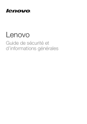 Lenovo IdeaPad N585 (French) Safty and General Information Guide
