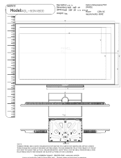 Sony KDL-60NX800 Dimensions Diagram