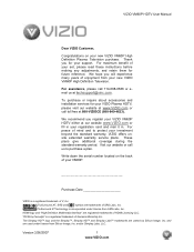 Vizio VM60PHDTV User Manual