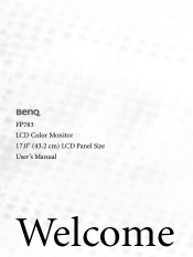 BenQ FP783 User Manual
