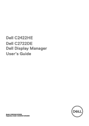 Dell 24 Video Conferencing I C2422HE C2422HE Display Manager Users Guide