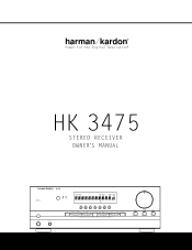 Harman Kardon HK 3475 Owners Manual