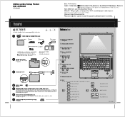 Lenovo ThinkPad Z60m (Korean) Setup guide for ThinkPad Z60m (Part 1 of 2)