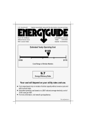 LG LW1813HR Additional Link - Energy Guide