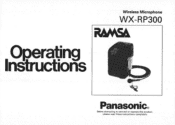 Panasonic WXRP300 WXRP300 User Guide