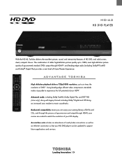 Toshiba HD-A2 Printable Spec Sheet