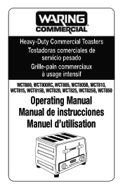 Waring WCT850 Instruction Manual