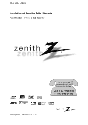 Zenith DVR413 Operating Guide