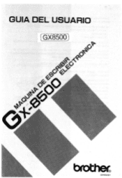 Brother International GX8500 Owner's Manual (Español) - Spanish