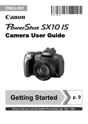 Canon SX10IS PowerShot SX10 IS Camera User Guide