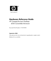 Compaq d538 HP Compaq Business Desktops d530 Convertible Minitower - Hardware Reference Guide - Enhanced for accessibility