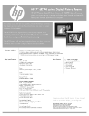 HP DF1000A3 HP df770 Digital Picture Frame - Datasheet