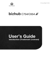 Konica Minolta bizhub C754 bizhub C654/C754 Trademarks Licenses User Guide