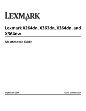 Lexmark X264dn Maintenance Guide