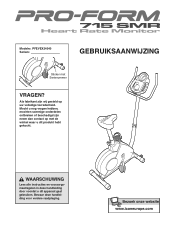 ProForm 715 Smr Bike Dutch Manual