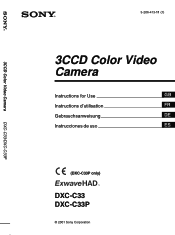 Sony DXCC33 User Instructions