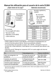 Uniden D1384-2BK Spanish Owner Manual