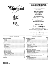 Whirlpool WGD9600TW Use and Care Guide