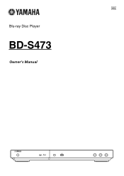 Yamaha BD-S473 Owners Manual