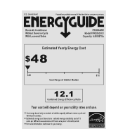 Frigidaire FFRE0633U1 Energy Guide