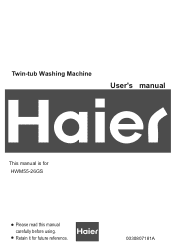 Haier HWM55-26GS User Manual
