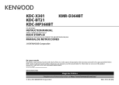Kenwood KMR-D368BT Instruction Manual