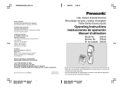 Panasonic ER-224 Operating Instructions Multi-lingual
