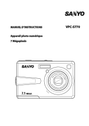 Sanyo VPC-S770 VPC-S770PU Owners Manual French