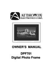 Audiovox DPF701 Owners Manual