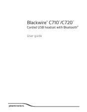Plantronics Blackwire 710/720 Blackwire 710/720 User Guide