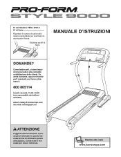 ProForm Style 9000 Treadmill Italian Manual