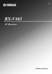 Yamaha RXV465 Owner's Manual