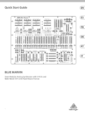 Behringer 2600 BLUE MARVIN Quick Start Guide