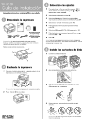 Epson WorkForce WF-3530 Installation guide (Spanish)