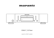 Marantz CD6007 Quick Start Guide in English