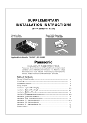 Panasonic fv-05vs1 Installation Instructions