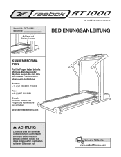 Reebok Rt1000 Treadmill German Manual