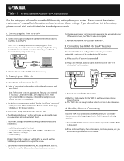 Yamaha YWA-10 YWA-10 Wireless Network Adapter WPA Manual Setup Guide