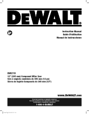 Dewalt DWS715 Instruction Manual
