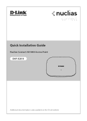 D-Link DAP-X2810 Quick Install Guide