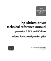 HP 330834-B21 HP Ultrium Drives Technical Reference Manual V5.1 UNIX Configuration Guide (July 2003)
