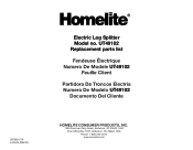 Homelite UT49102 Replacement Parts List