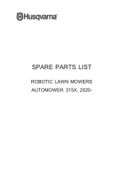 Husqvarna AUTOMOWER 315X Parts Manual