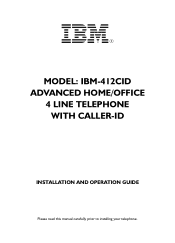 IBM 412CID Operation Guide
